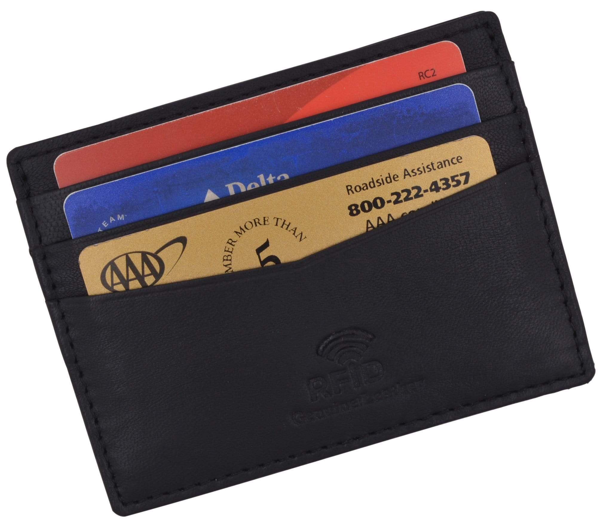 Men's RFID Blocking Slim Thin Soft Genuine Leather Credit Card Case Ho ...