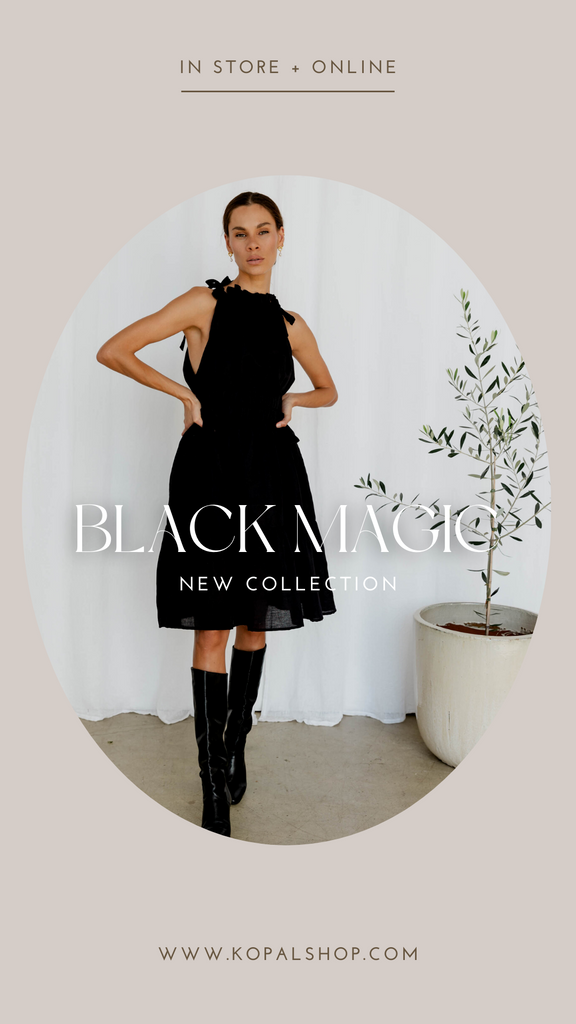 Black magic, new collection, Kopal, sustainable fashion, ethical production