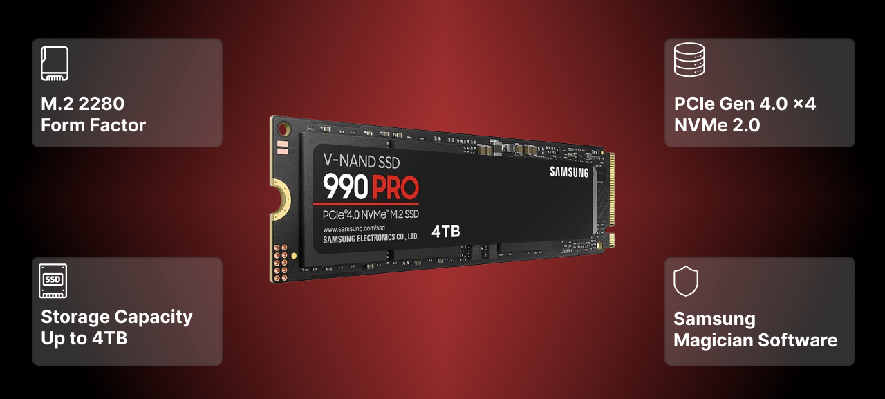 Samsung 990 PRO NVMe M.2 2280 Solid State Drive