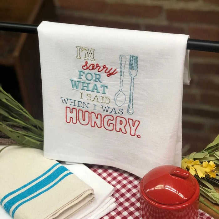 I'm Sorry for What I Said When I Was Hangry - Tea Towel