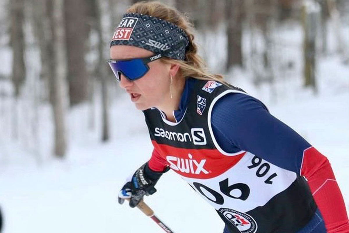 Pro XC skier Alayna Sonneson skiing