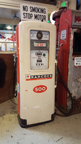 a vintage gas pump