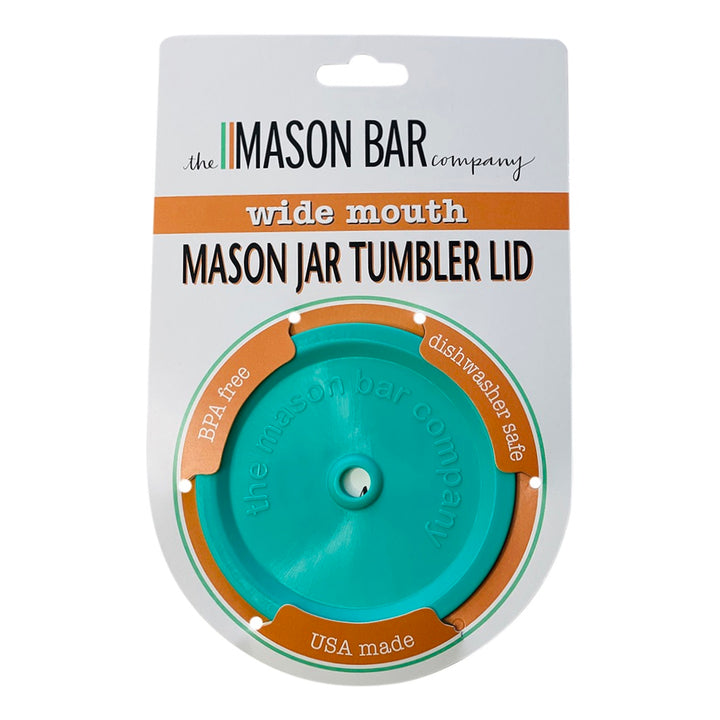 Tiffani Teal MBC Mason Jar Tumbler Lid freeshipping - The Mason Bar Company