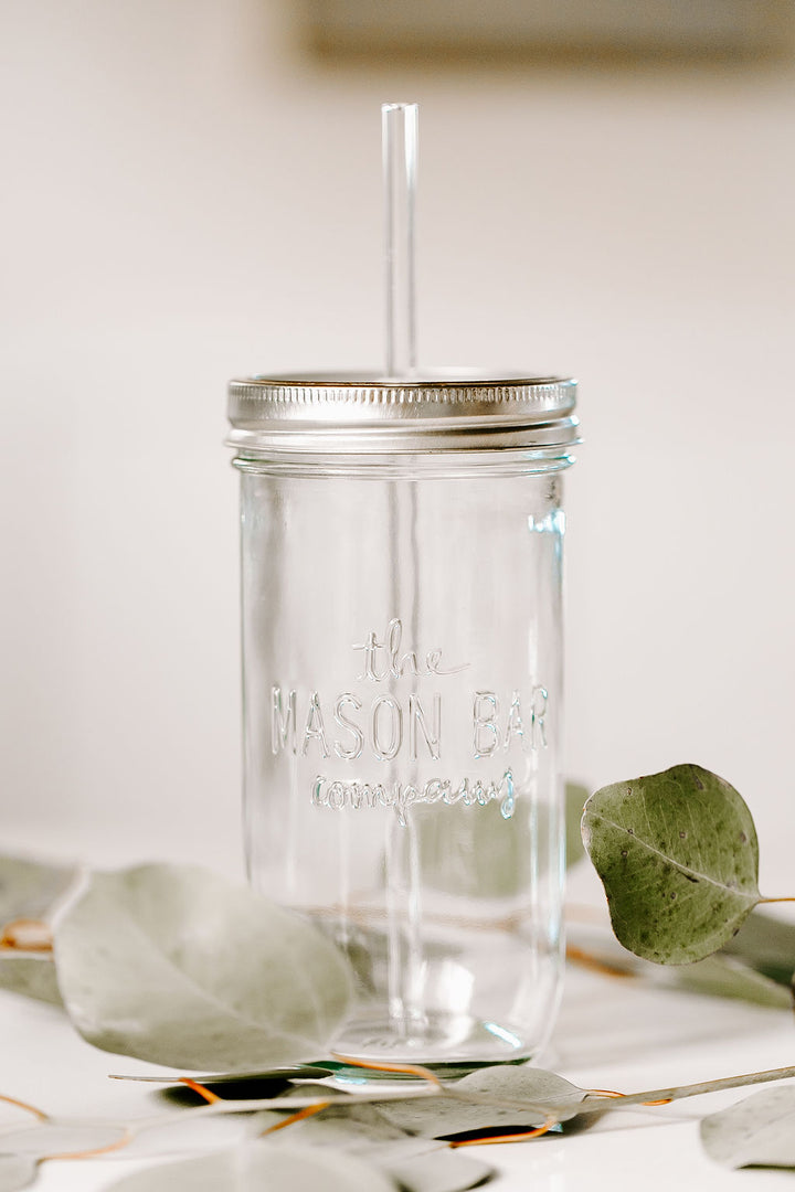 Medium Glass Straws for Pint Mason Jars