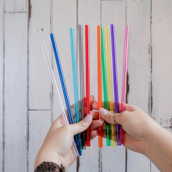 Medium Pink Bent Glass Straws for Pint Mason Jars · Mason Jar Lifestyle