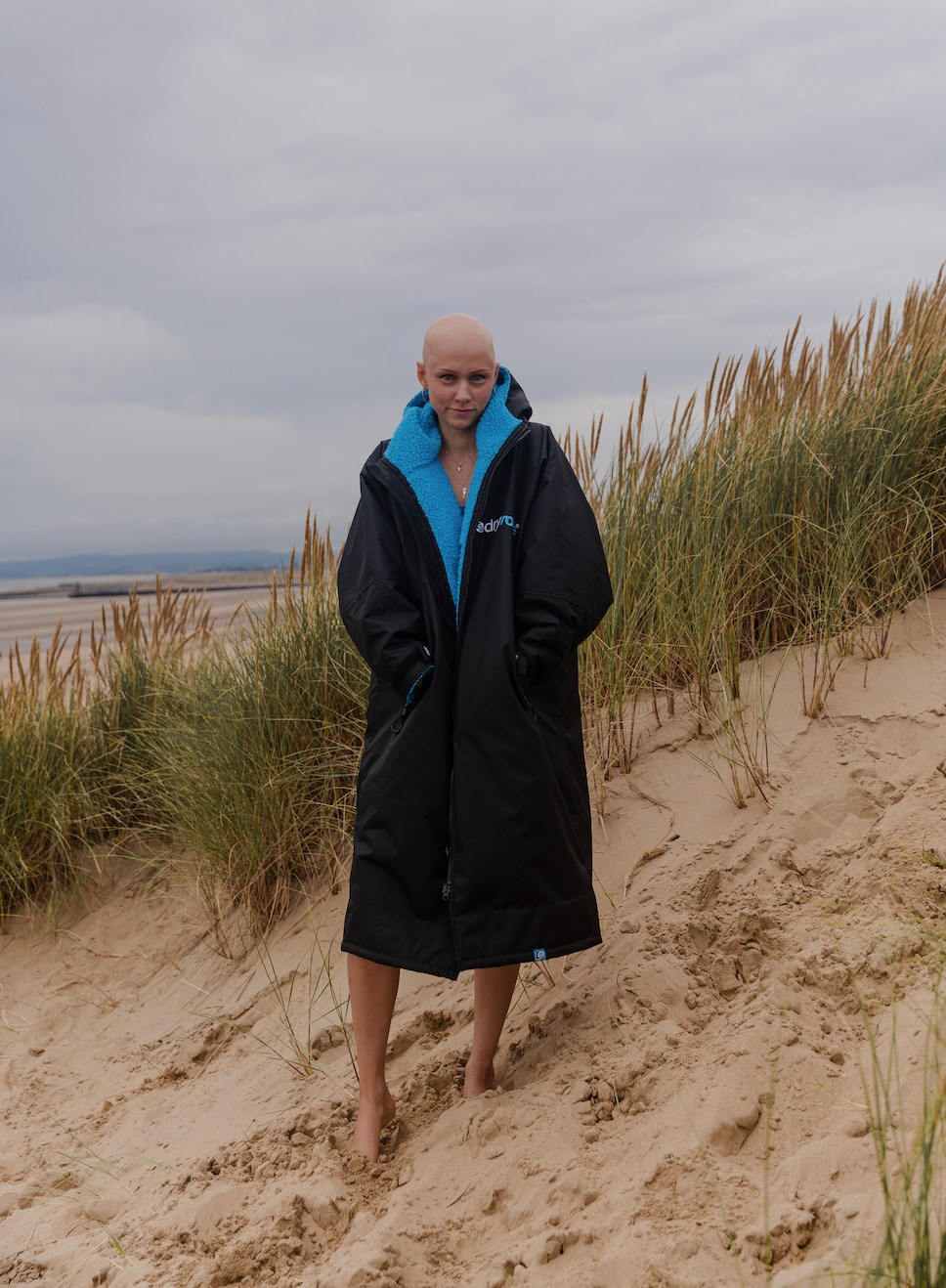woman in dry robe