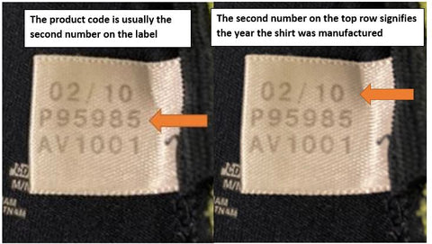 Ejemplos de código de etiqueta adidas