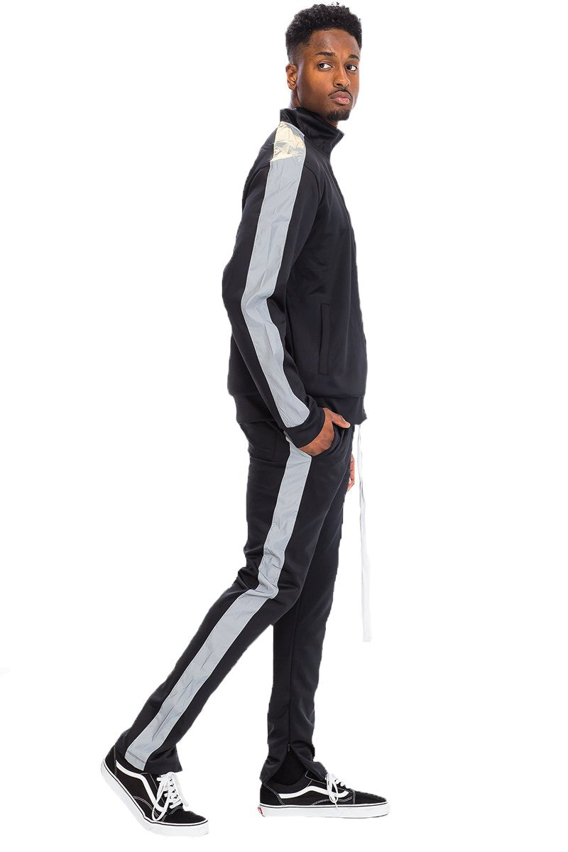 reflective stripe tracksuit