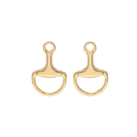 gold horse bit earrings