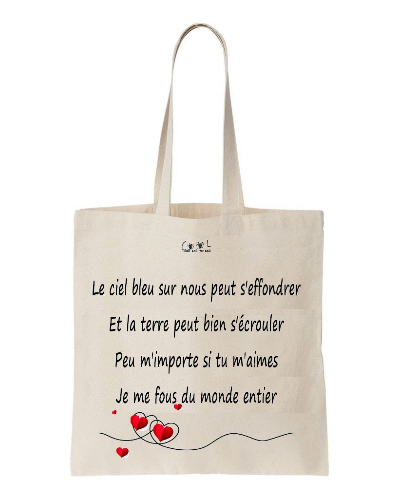 Tote Bag Hymne A L Amour Cool And The Bag