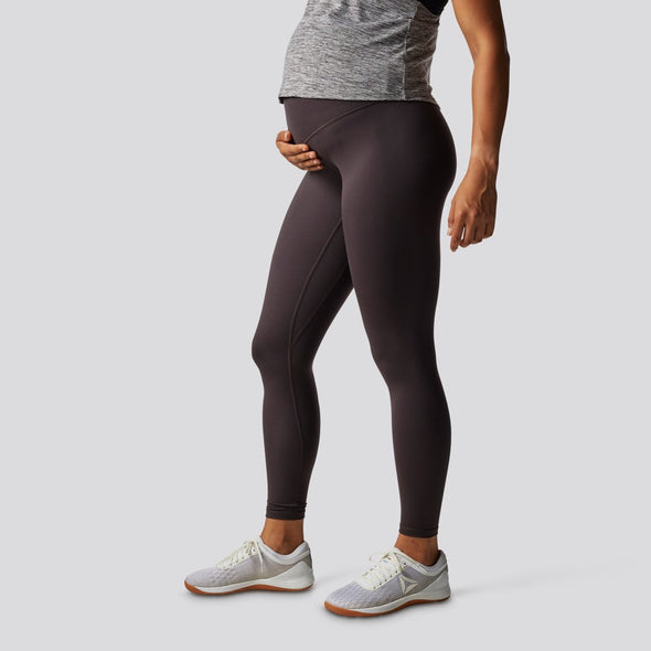 Grey Maternity Leggings  Women's Maternity Workout Tights - BornPrimitive  Israel