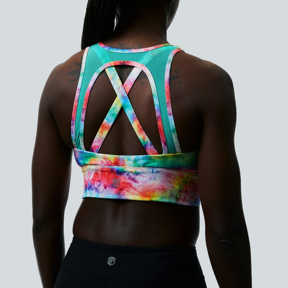 Tie Dye Vitality Sports Bra  Rainbow Sports Bra - BornPrimitive Israel