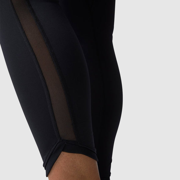 PAXTON RIBBED CROSS FRONT LEGGING IN BLACK
