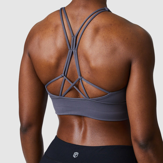 Medium Support Seamless Fitness Sports Bra 560 - Grey - Decathlon