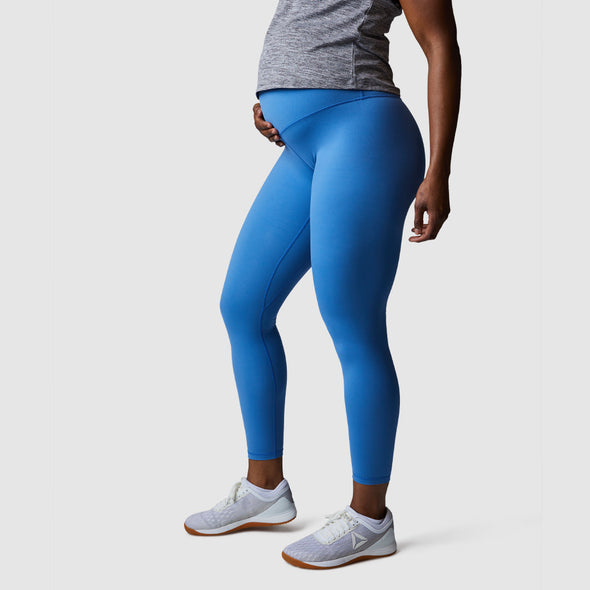 Women's Blue Workout Leggings for Pregnancy - BornPrimitive Israel