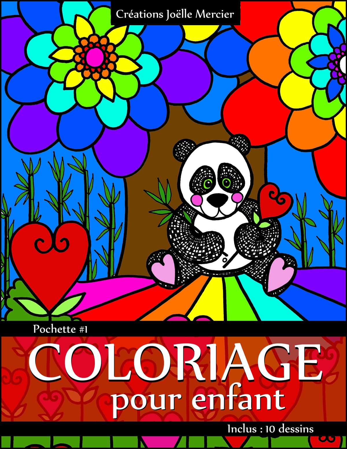 Pochette Coloriage Pour Enfant 10 Dessins Panda Chats Chien Lapins Lion