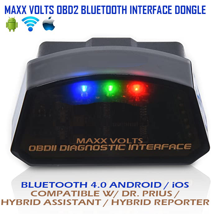 baseren gereedschap Jeugd Maxx Volts OBD2 BLE 4.0 Bluetooth Interface Dongle - iOS / Android Com