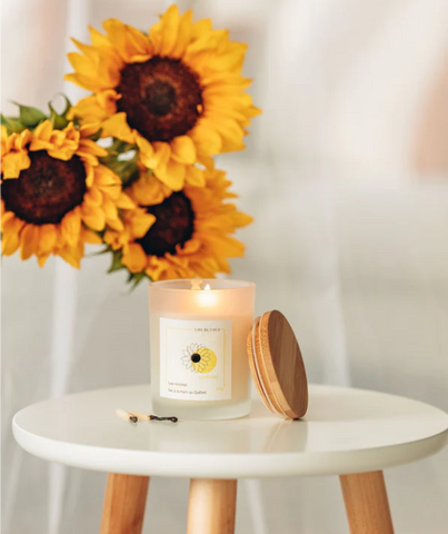 Sunflower candle