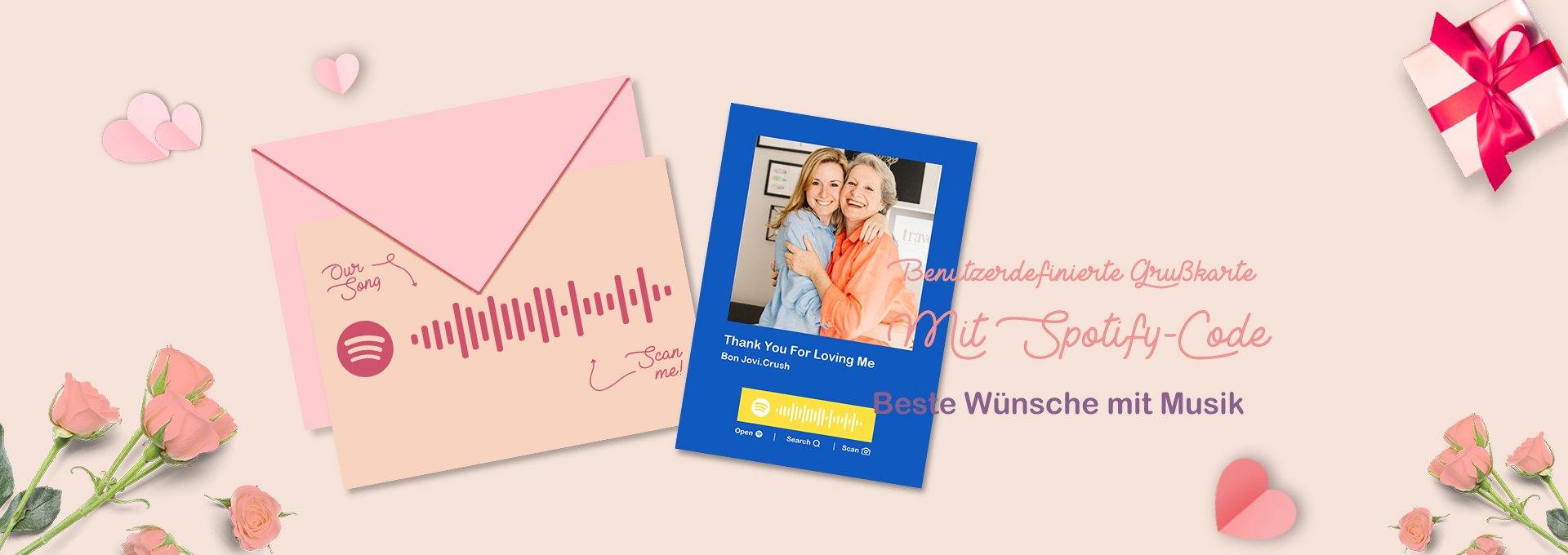 Spotity Code Scannable Greeting Cards