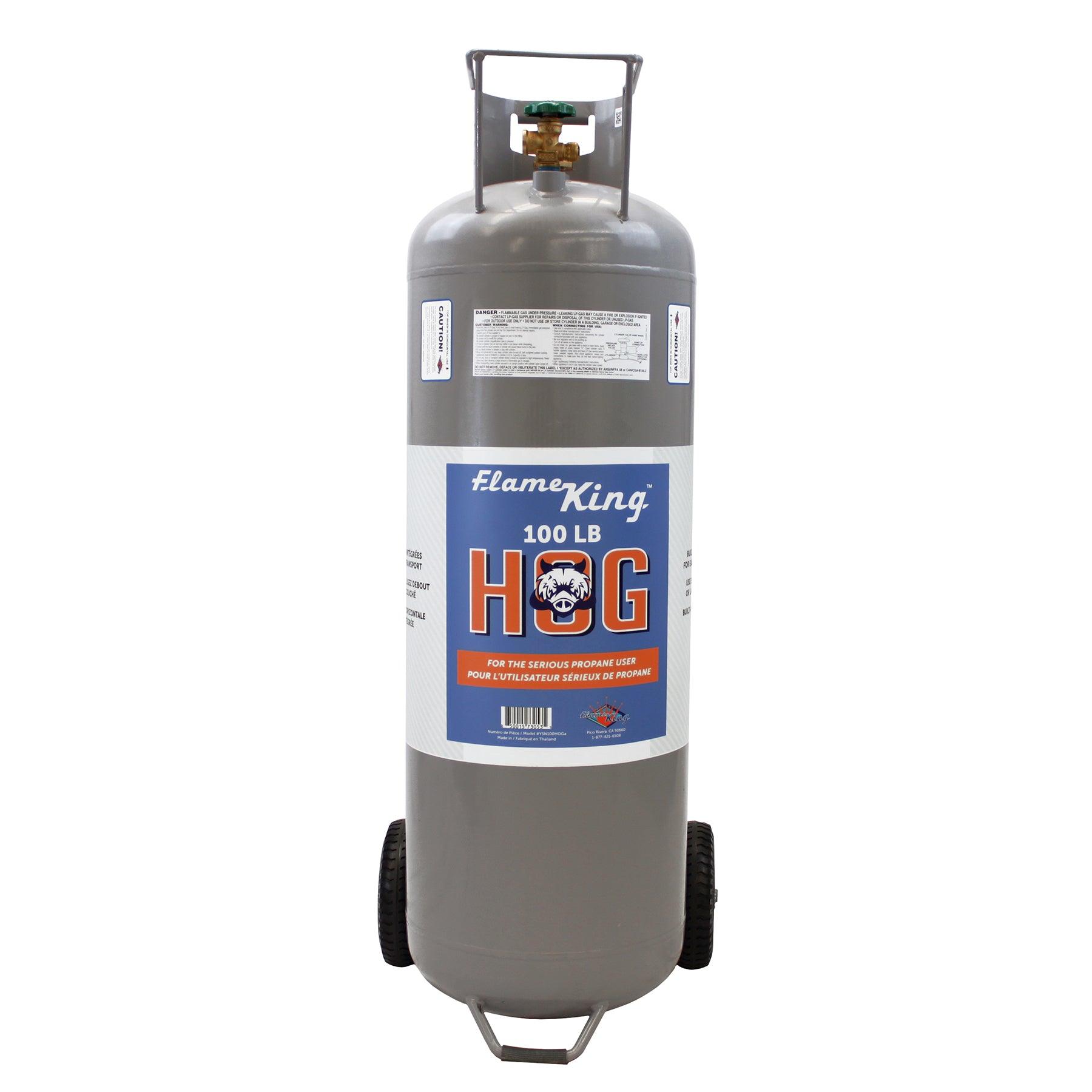 Flame King 100lb Horizontal & Vertical Propane Cylinder with POL & Wheels