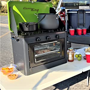 Flame King Portable Outdoor Propane Oven Stove