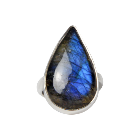 Labradorite Chunky Statement Ring from Sundari 