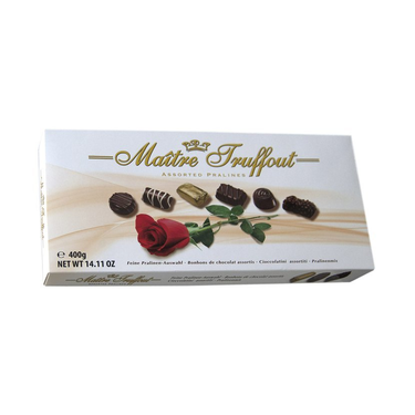 Coquillages au chocolat belge avec garniture aux noisettes, 250 g
