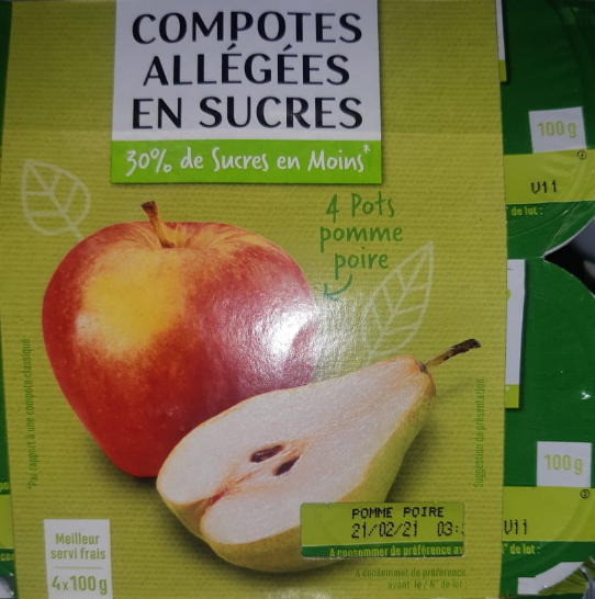 Compote Pomme Poire Allegee En Sucres Casino 4 X 100 G Mymarket Ma