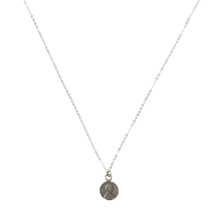 Petite Penny From Heaven Necklace White Bronze – Studio Penny Lane