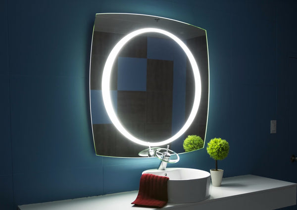 LIGHTED MIRROR HALO 40 X 40 in | Paris mirror