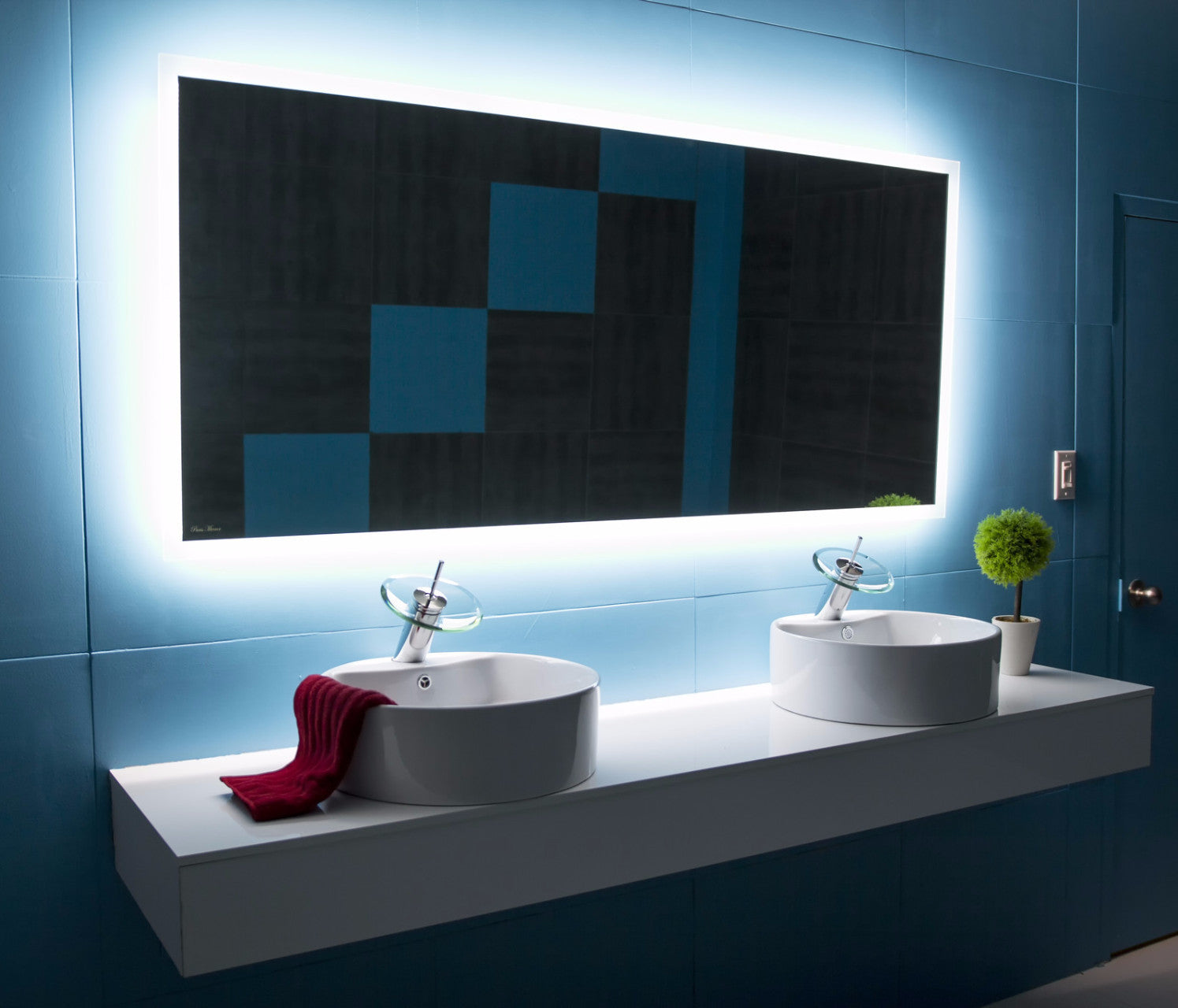 backlit bathroom mirror rectangle 70 x 32 in – paris mirror