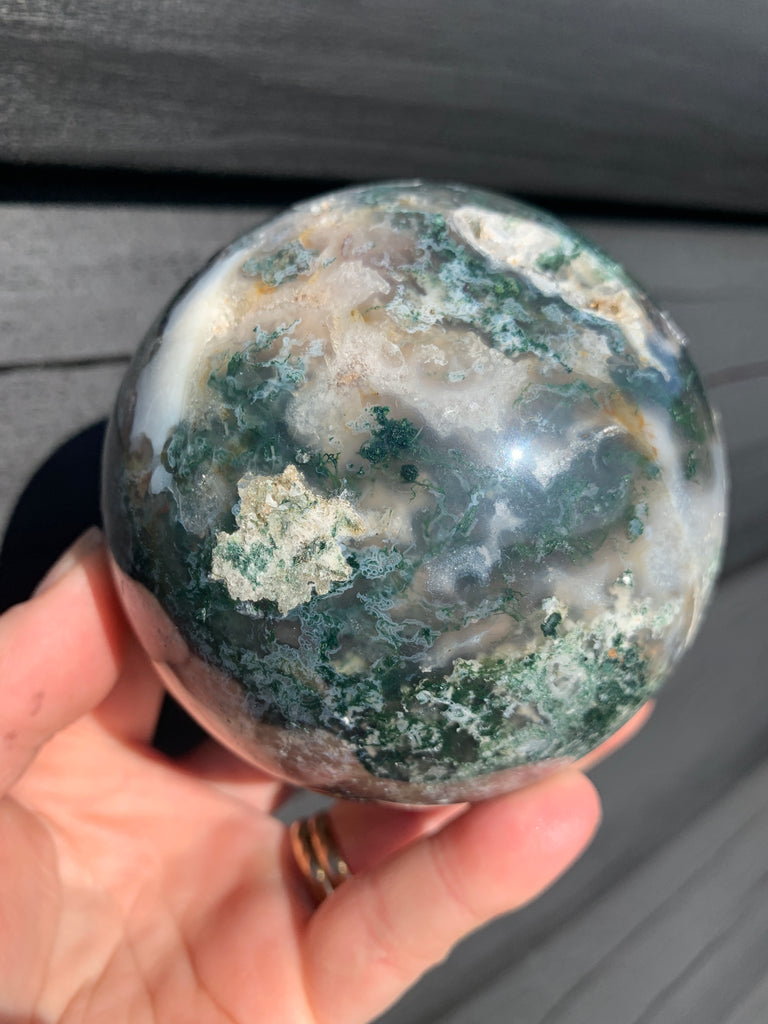 Beautiful Moss Agate Sphere | NamasteShenoa