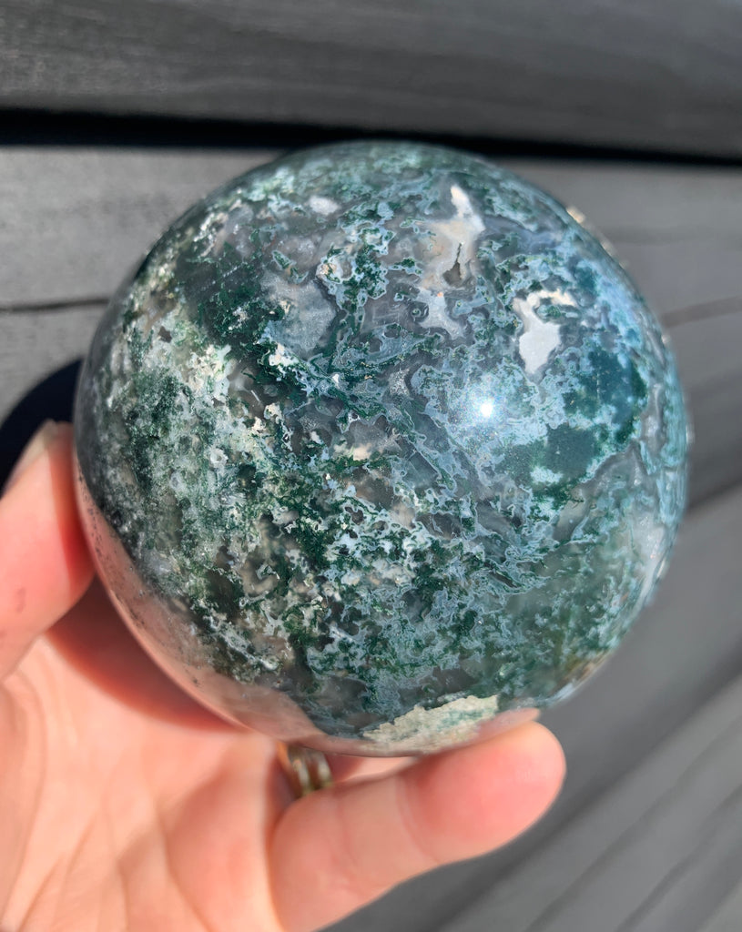 Beautiful Moss Agate Sphere | NamasteShenoa