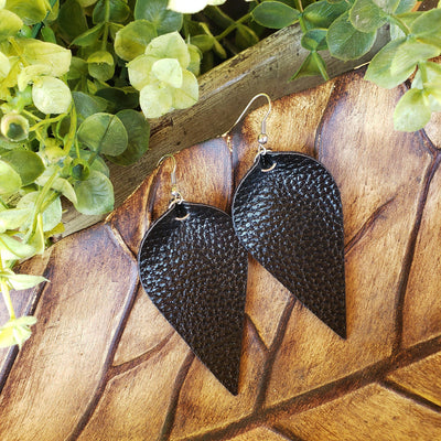 Mountain Pattern  Faux Leather Earrings  Black  Gold  Handmade in  Ballarat Australia  Handmade Lupin HotCold Packs from Ballarat  Australia with Washable Covers