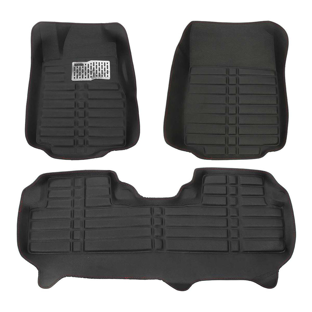 Car Front Amp Rear Floor Mats Pu Leather Mat Liner Carpets For