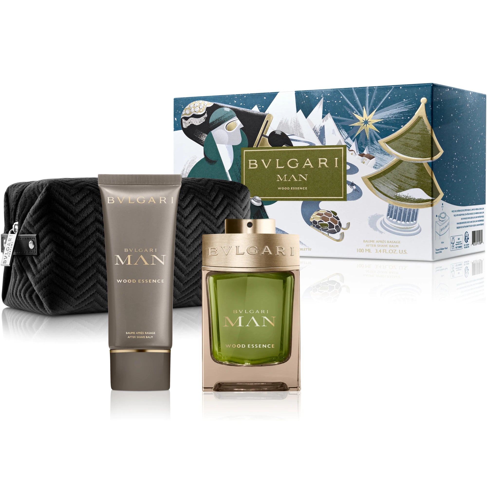 Bvlgari Man Wood Essence Set  Oz Eau De Parfum &  Oz After Shave -  Redbagstores