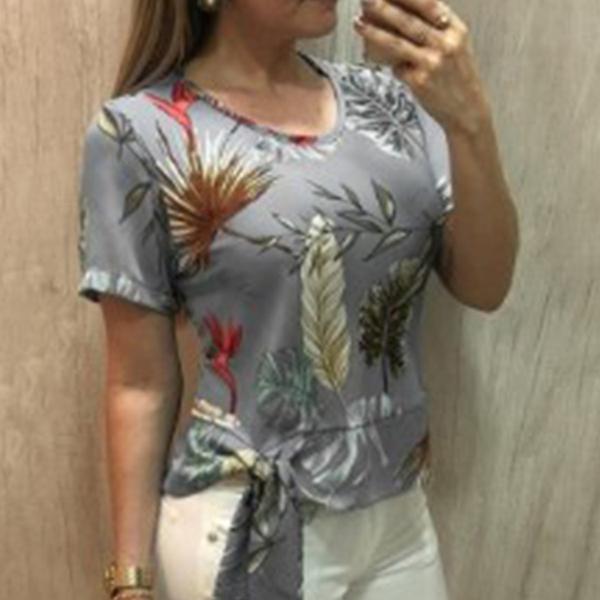Casual Flower Printed Blouse