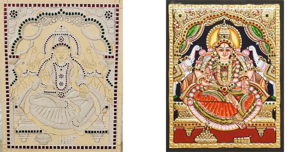 Andal Tanjore reverse fibre glass painting – KnowHowArtCraft