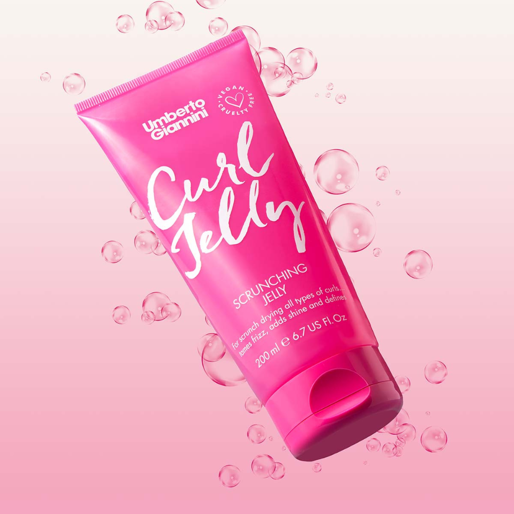 curl jelly gel sfeerfoto met roze achtergrond van Umberto Giannini