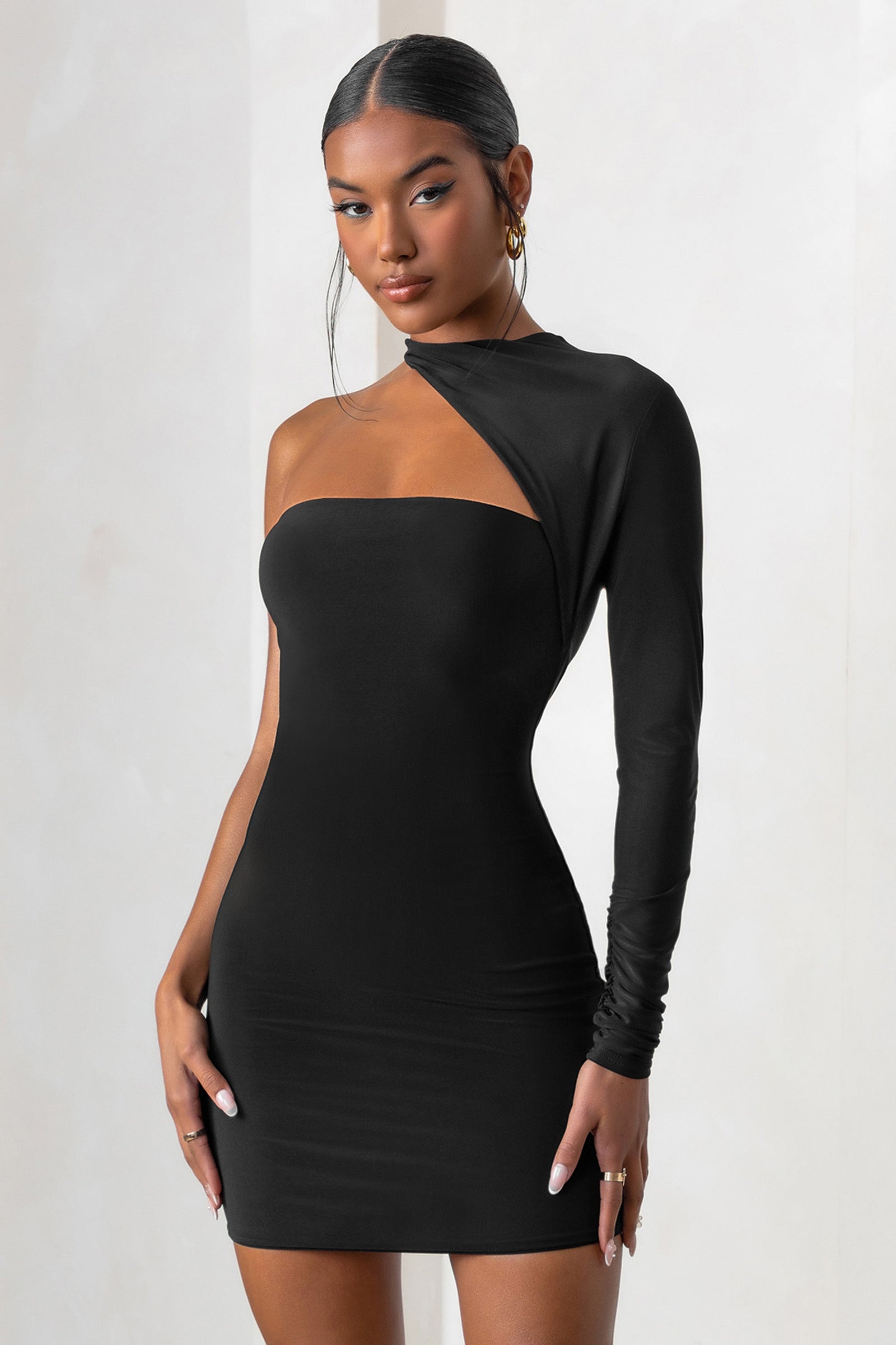 long sleeve little black dress