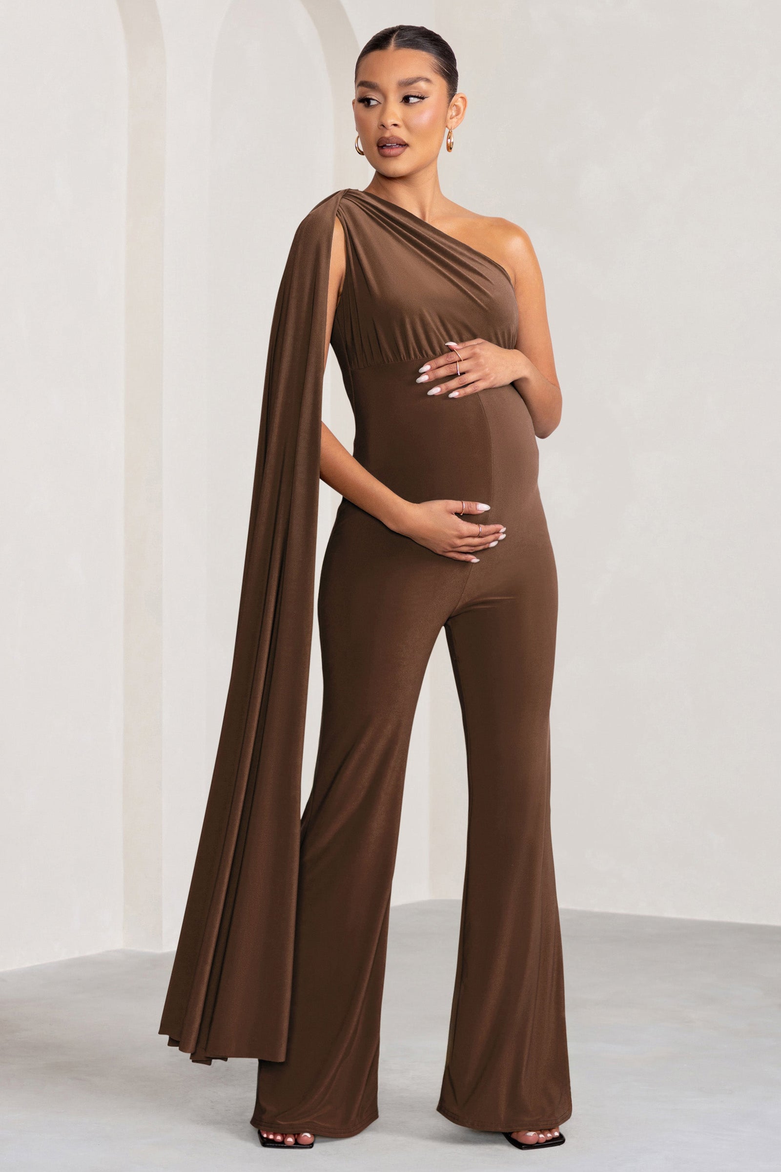 Sleeveless Cotton Maternity Jumpsuit – Green