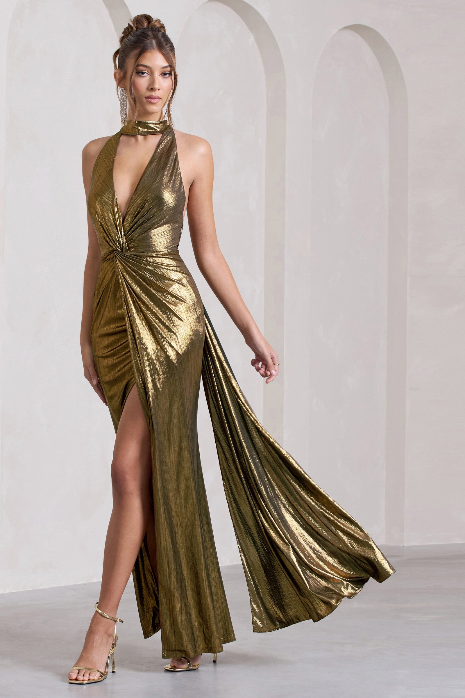 Plus Size Gold Dress Sleeves | Plus Size Gold Dresses Women - Long Dresses  Shoulder - Aliexpress