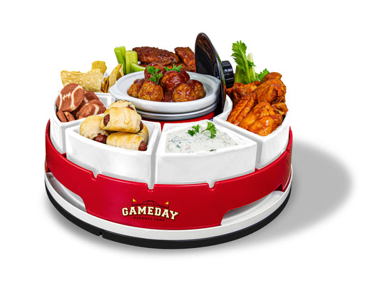 Nostalgia Game Day Sausage and Brat 5 Link Electric Grill with Oil Drip Tray, Carry Handle, and Cord Storage, Cooks Beef, Turkey, Chicken, Veggie