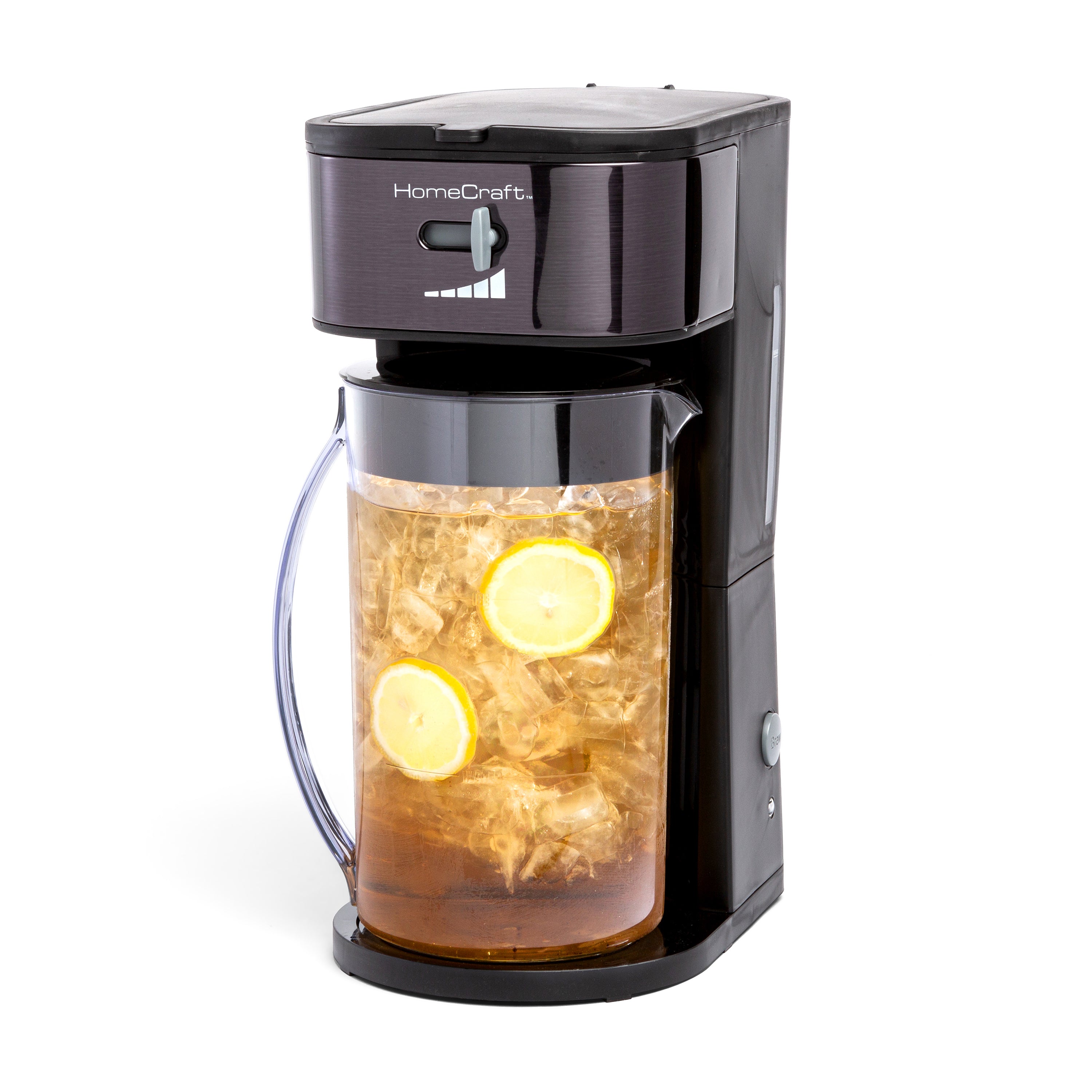 HomeCraft 3-Quart Black Stainless Steel Café' Ice Iced Coffee and Tea Brewing System - Nostalgia Products product image