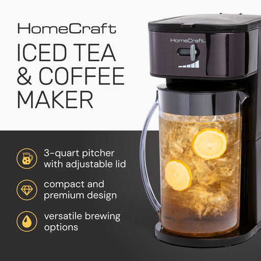 Starfrit 10-Cup Yellow Iced Tea and Coffee Maker with Glass