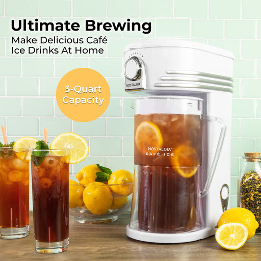 HomeCraft 3-Quart Black Café' Ice Iced Coffee and Tea Brewing