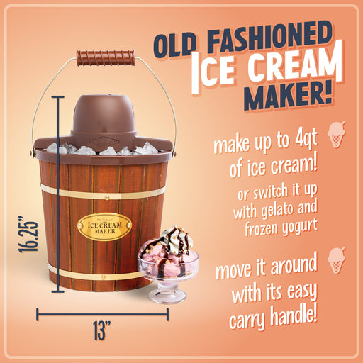 Vintage Electric Ice Cream Maker- 6 Qrt- Pine - Top Notch DFW, LLC