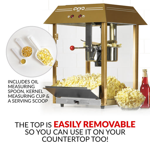 Nostalgia 1000 W 6 oz. Aqua Stirring Popcorn Machine CLSP6AQ - The