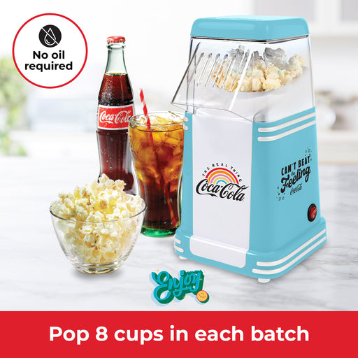 Nostalgia OFP501COKE Coca-Cola 12-Cup Hot Air Popcorn Maker [AAR43]