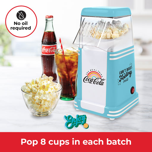 Nostalgia Hot Air Popcorn Maker and Bucket ,Coral